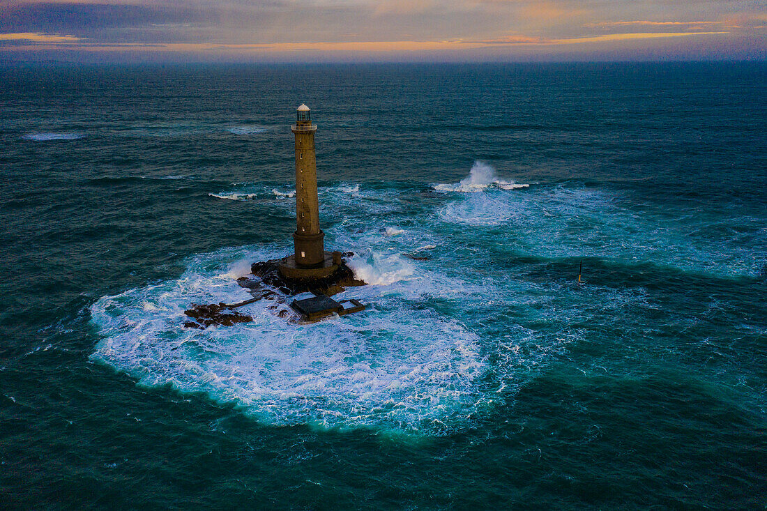 Frankreich,Manche,Cotentin. Cap de la Hague, Auderville. Leuchtturm von Goury