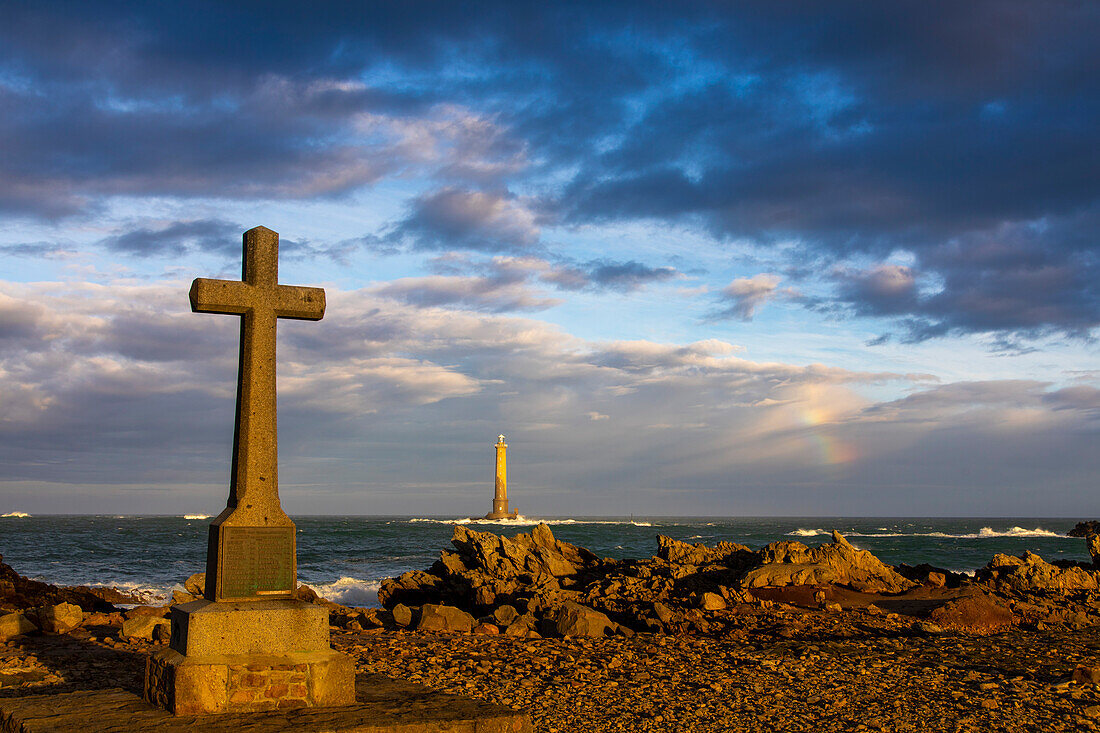 Frankreich,Manche,Cotentin. Cap de la Hague, Auderville. Leuchtturm von Goury