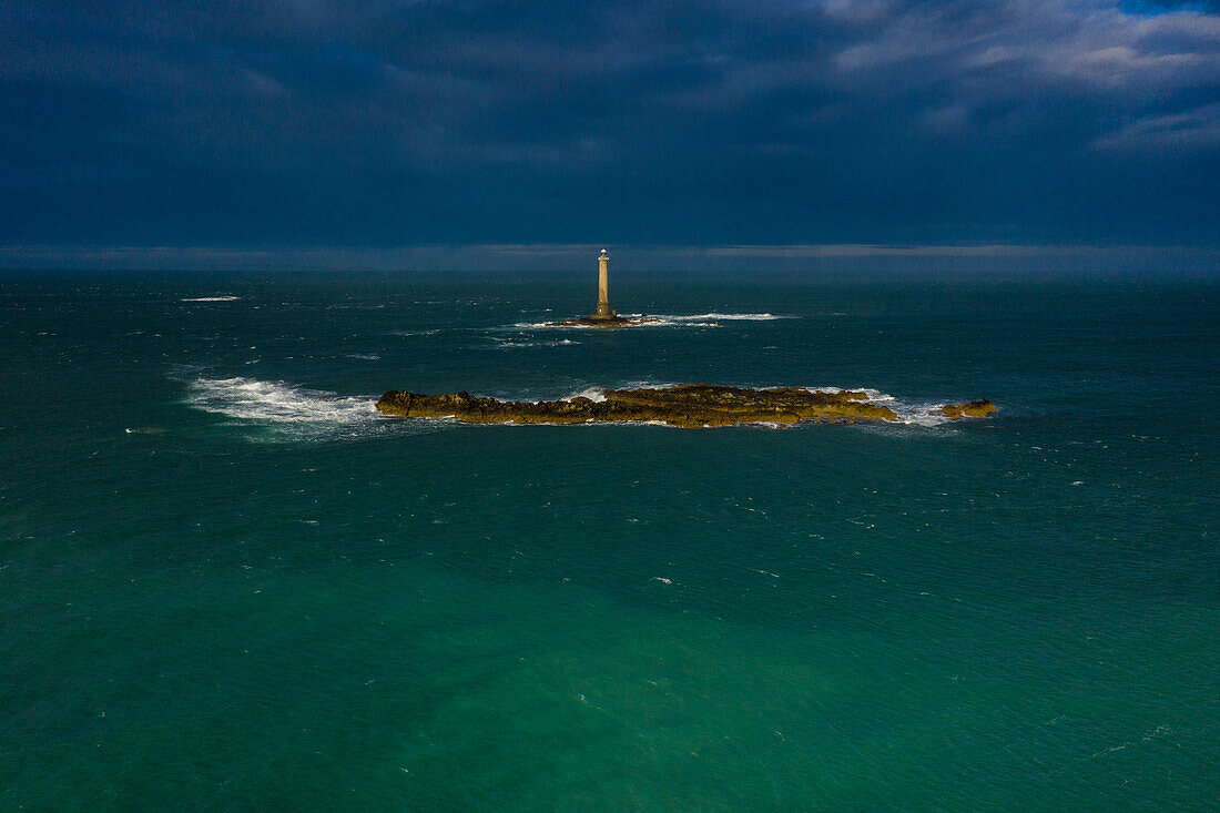 Frankreich,Manche,Cotentin. Cap de la Hague, Auderville. Leuchtturm von Goury