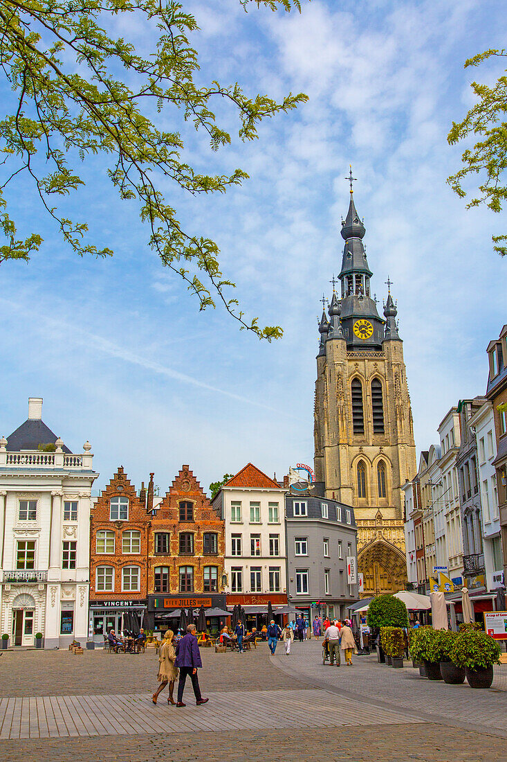 Europe,Belgium,Kortrijk,West Flanders Province. Church St Martin