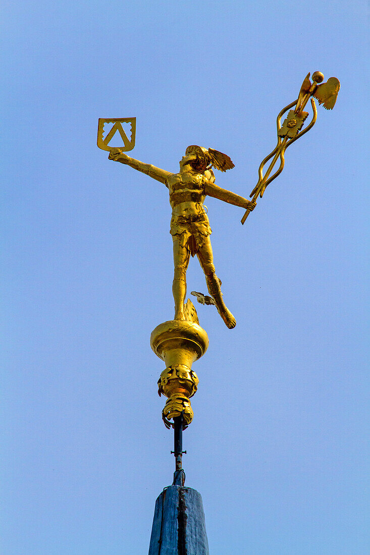 Europe,Belgium,Kortrijk,West Flanders Province. The belfry on the Grand Place