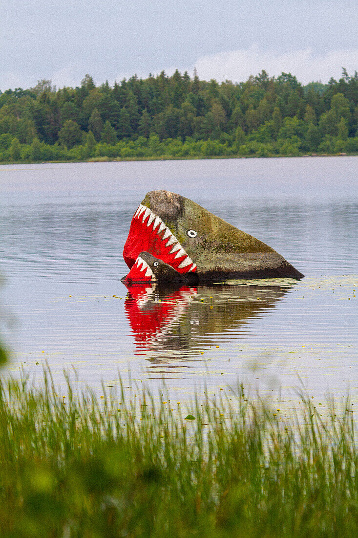 Europe,Scandinavia,Sweden.. Hoenshyltefjorden. Shark rocks