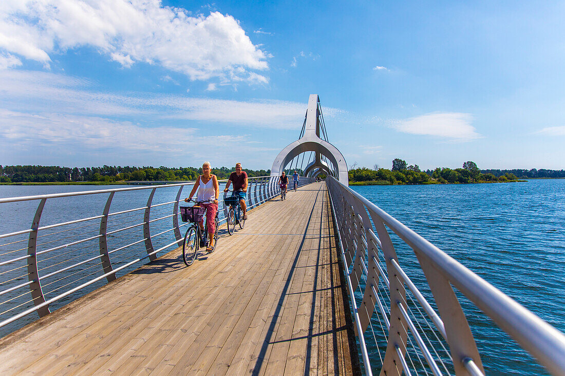 Europe,Scandinavia,Sweden.. Soelvesborg. Longest pedestrian and cycle bridge in Europe