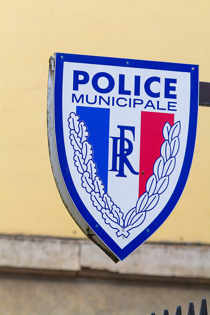 Municipal police sign