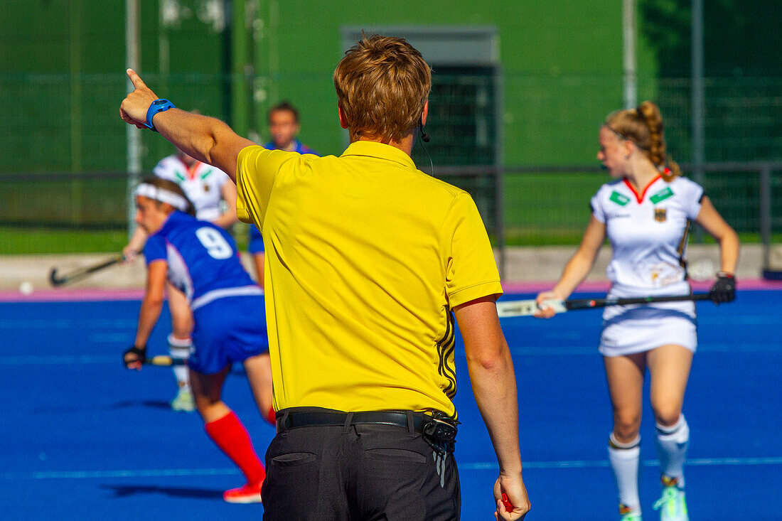 Spiel der französischen Feldhockeymannschaft der Frauen