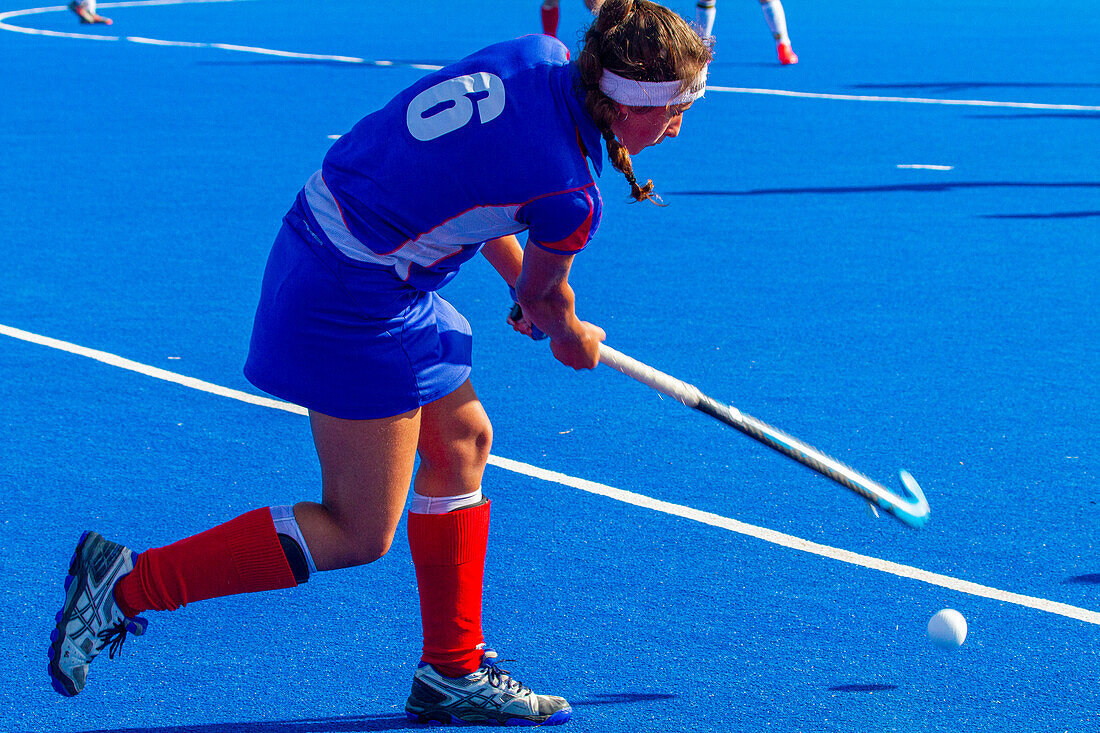 Spiel der französischen Feldhockeymannschaft der Frauen