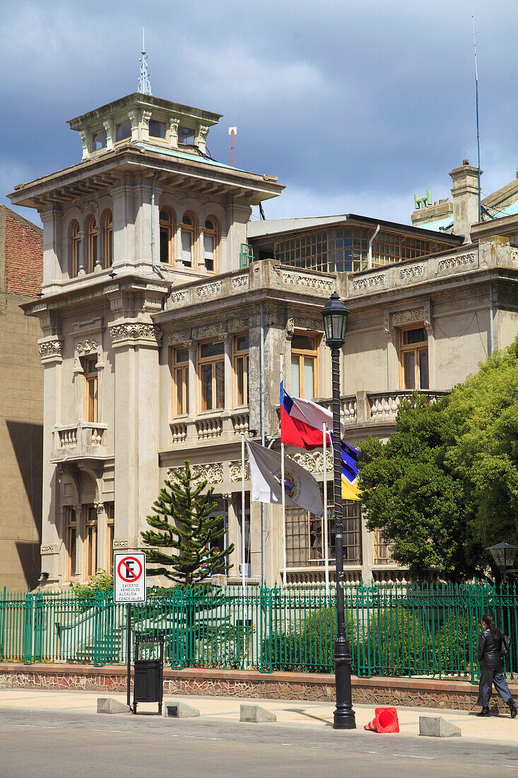 Chile,Magallanes,Punta Arenas,Plaza de Armas,Montes Pello Palast,Rathaus,