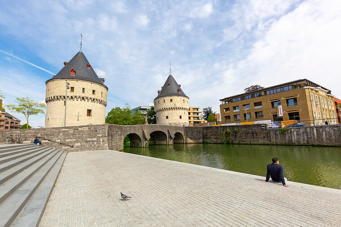 Europa,Belgien,Kortrijk,Provinz Westflandern. Turm De Broel