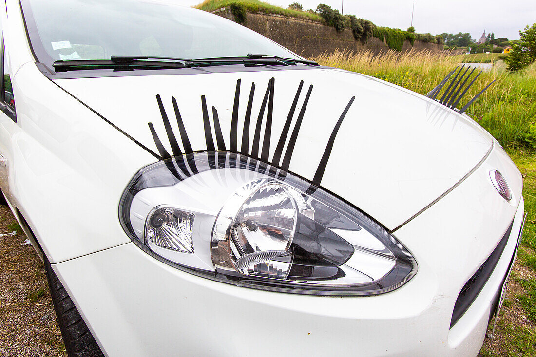 eye decoration on a car