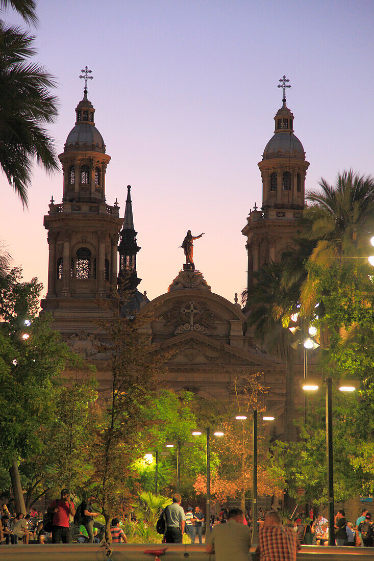 Chile,Santiago,Kathedrale,Plaza de Armas,