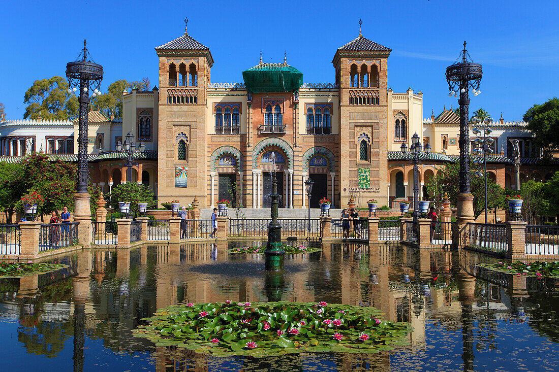 Spain,Andalusia,Seville,Parque Maria Luisa,Pabellon Mudejar,Museo Artes y Costumbres Populares