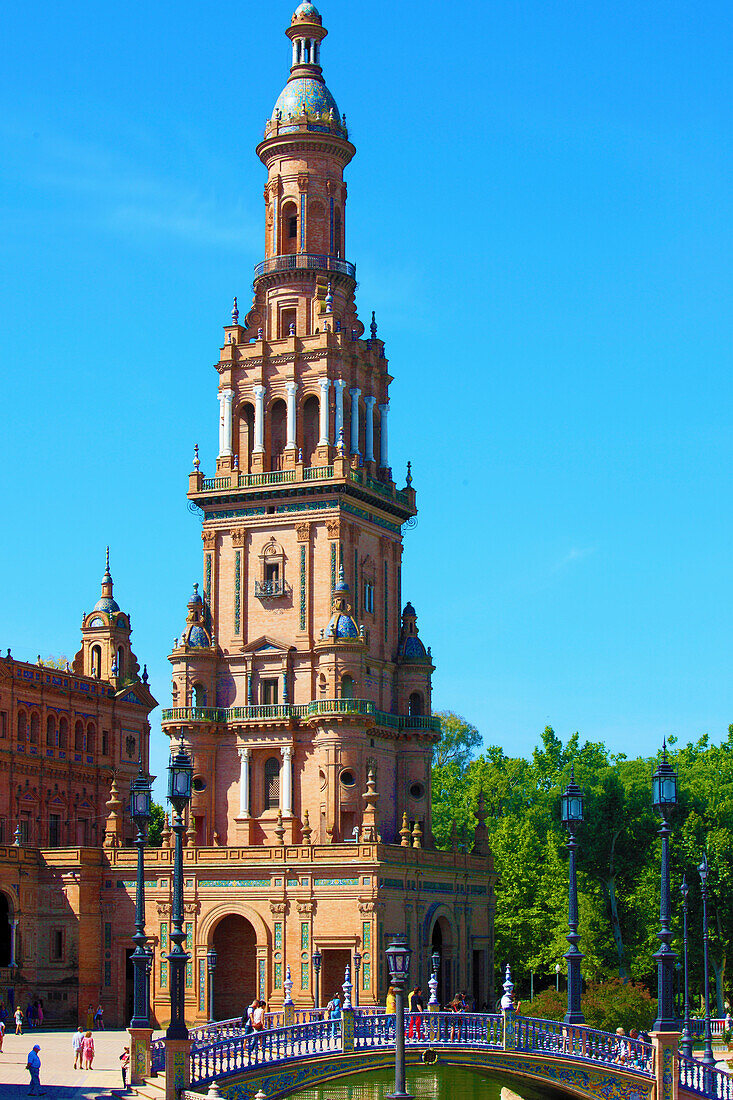 Spain,Andalusia,Seville,Plaza de Espana