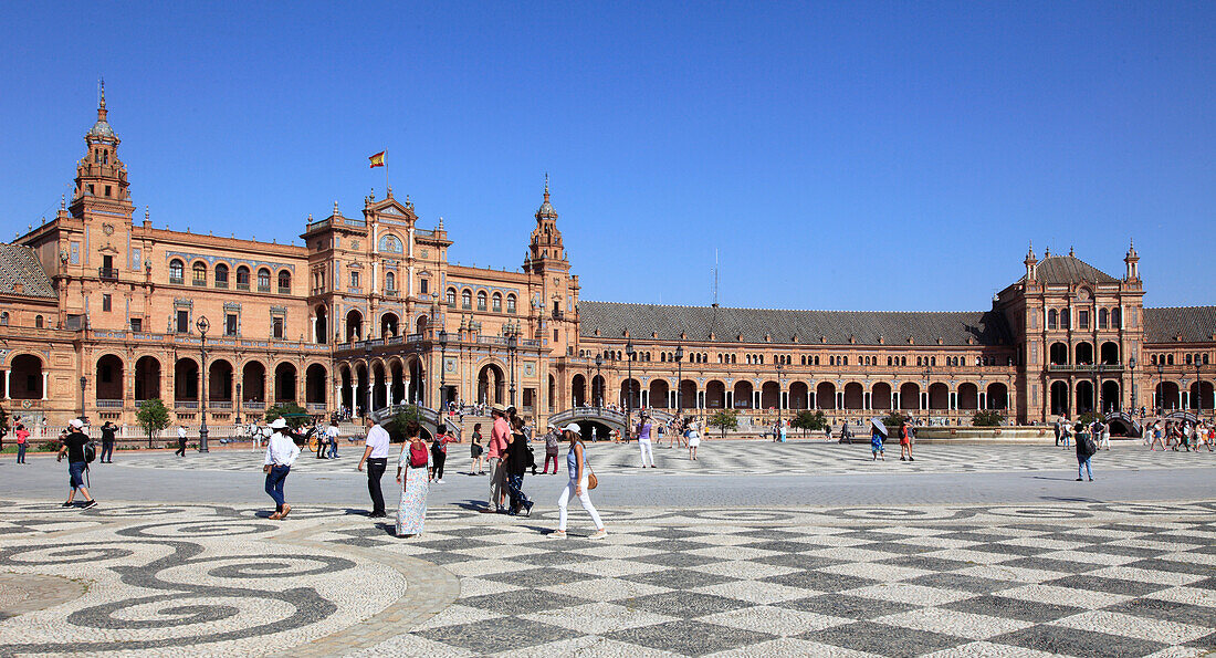 Spain,Andalusia,Seville,Plaza de Espana