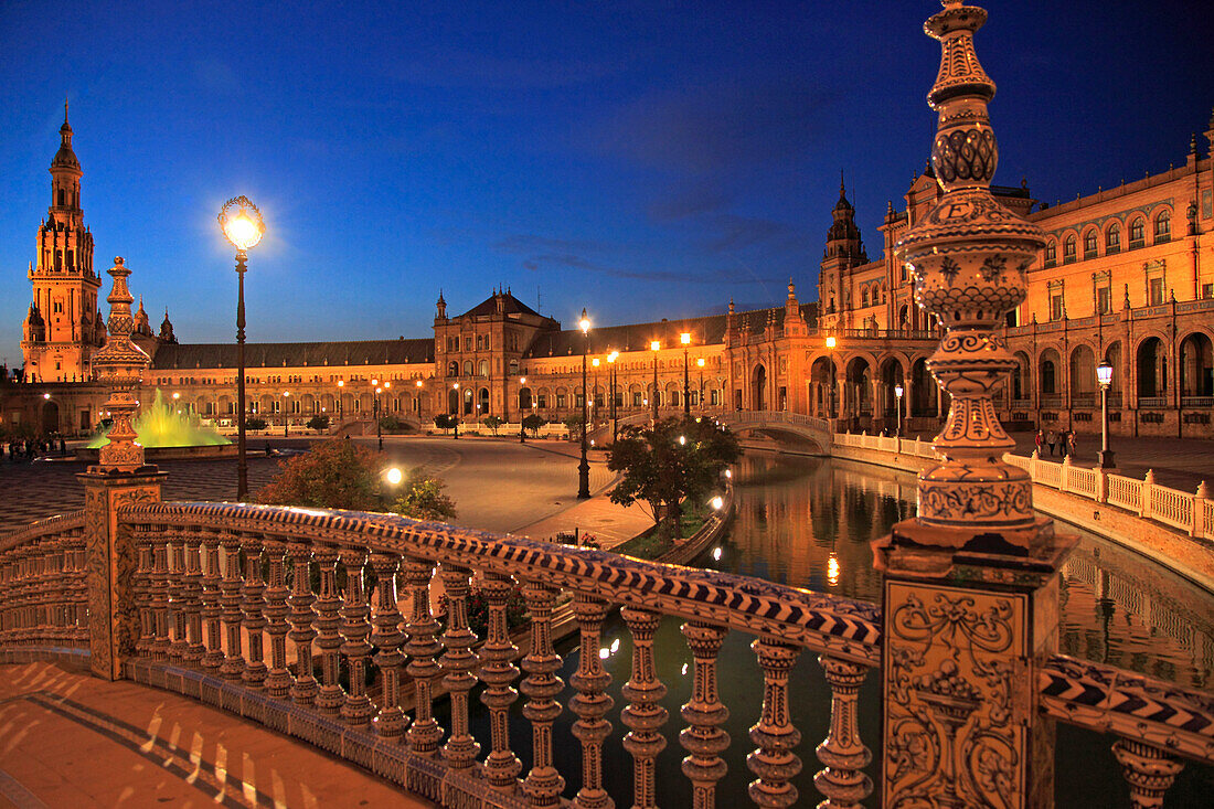 Spain,Andalusia,Seville,Plaza de Espana