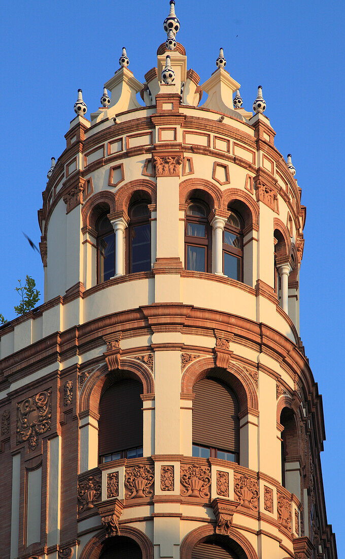 Spain,Andalusia,Seville,typical architecture,street scene