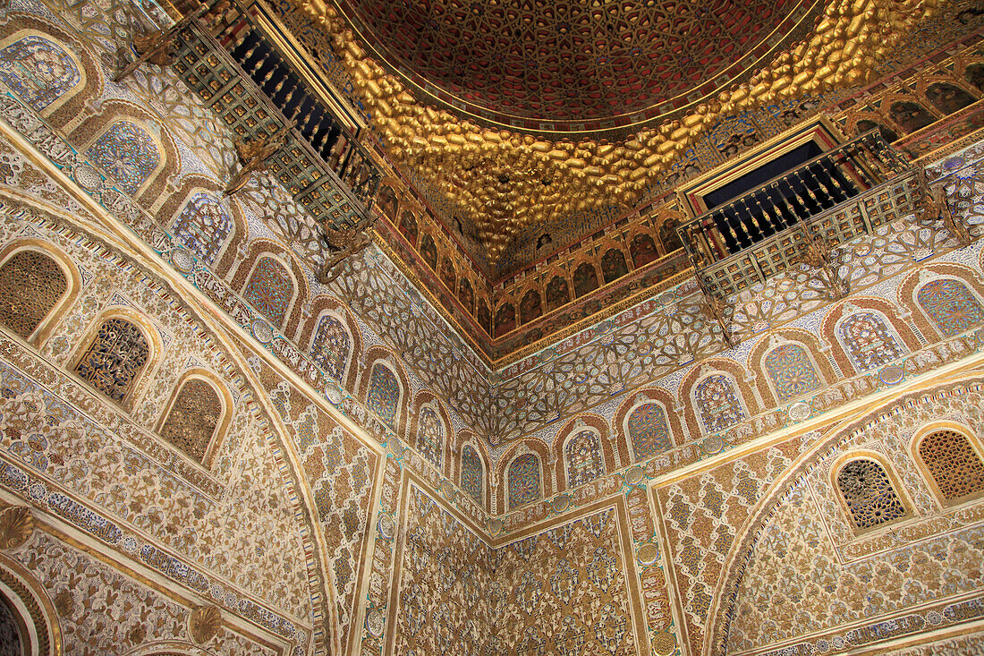 Spain,Andalusia,Seville,Real Alcazar,moorish royal palace,sala de embajadores