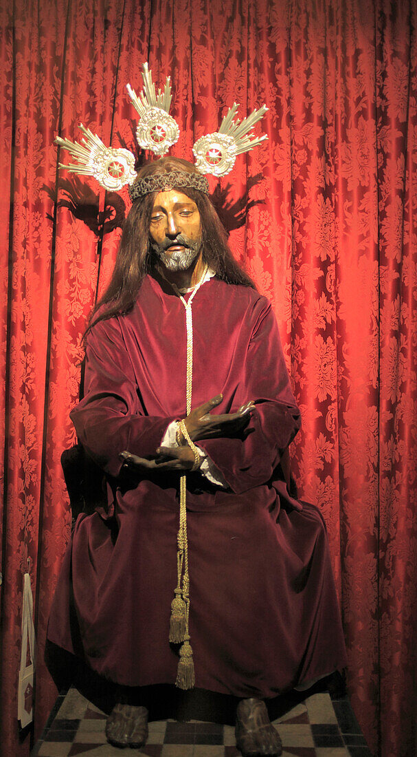 Spain,Andalusia,Seville,Iglesia San Juan de la Palma,church,Jesus statue