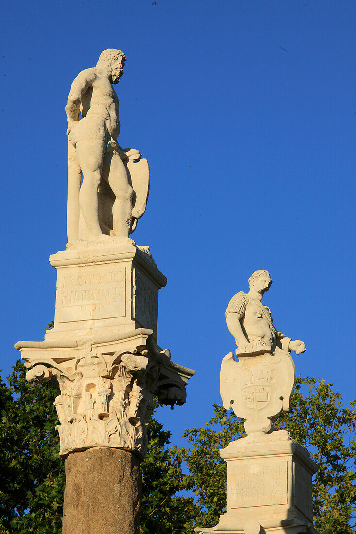 Spain,Andalusia,Seville,Alameda de Hercules,roman columns