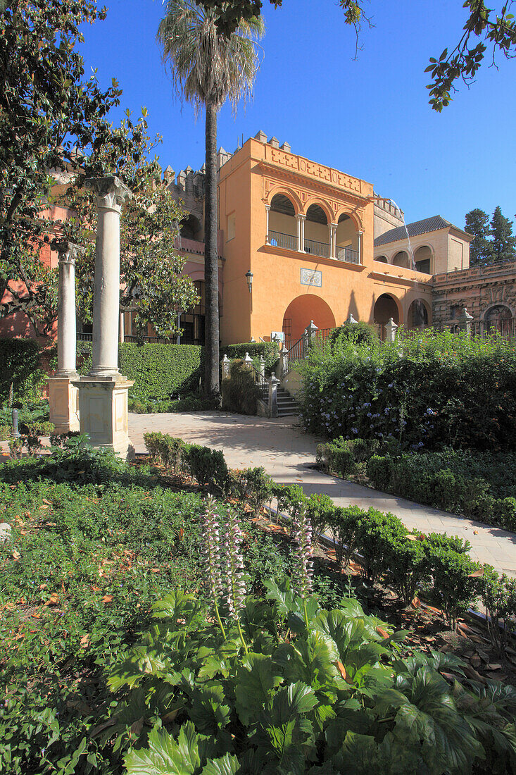 Spain,Andalusia,Seville,Real Alcazar,moorish royal palace,garden