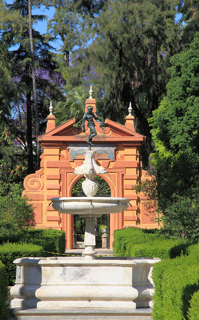 Spain,Andalusia,Seville,Real Alcazar,moorish royal palace,garden