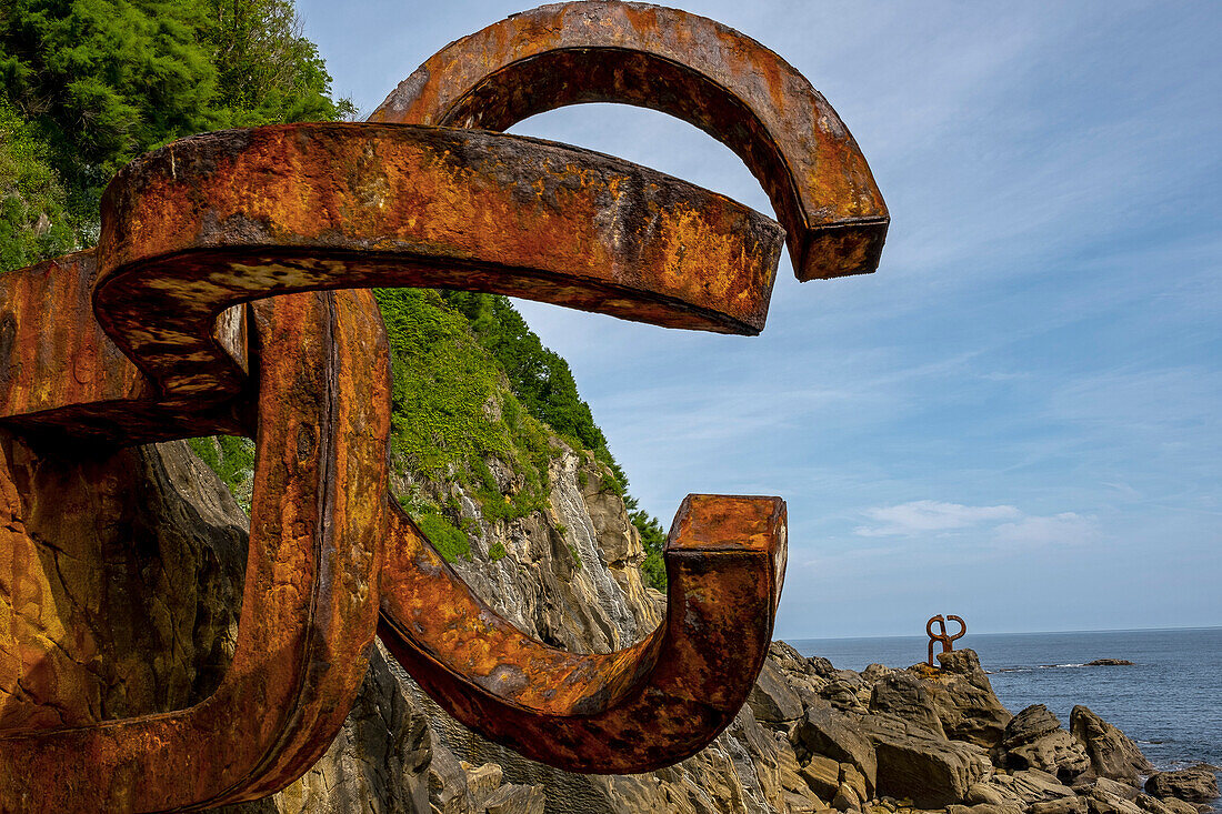 El Peine del Viento sculpture, Basque Country, Spain