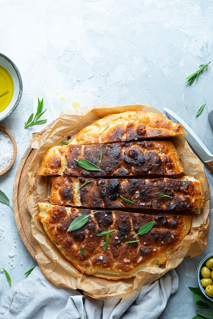 Focaccia mit Kräutern