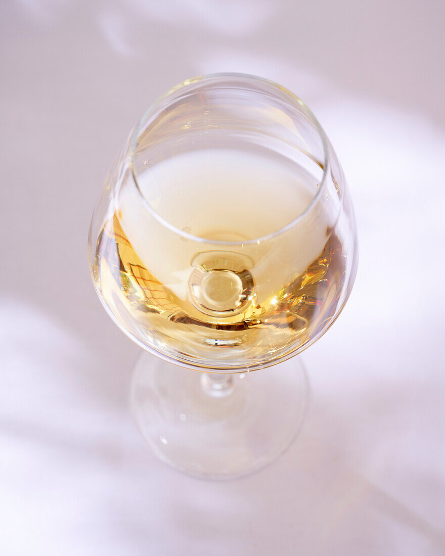 A glass of white wine