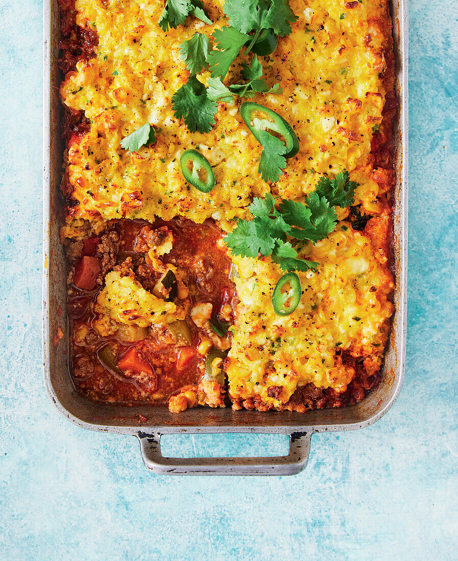 Mexikanische Putenpastete mit Maiskruste