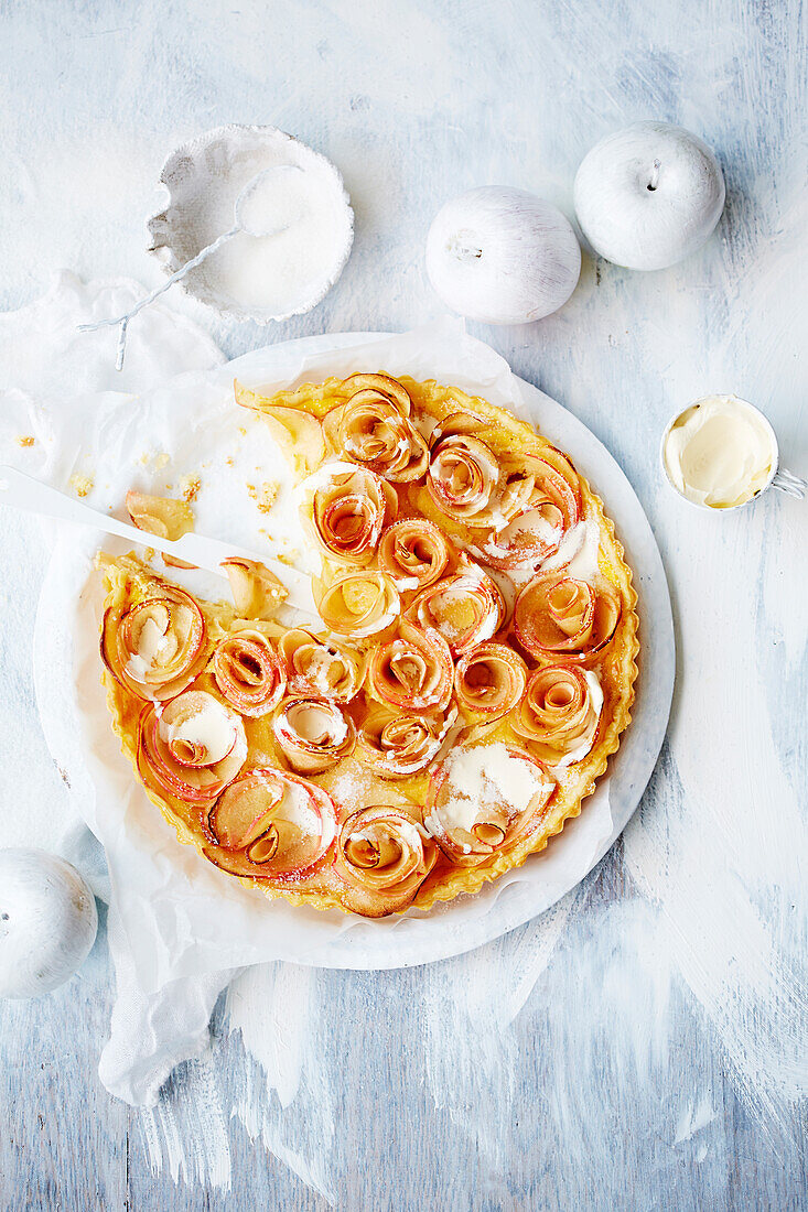 Apfel-Kardamom-Tarte mit Mascarpone und Vanille