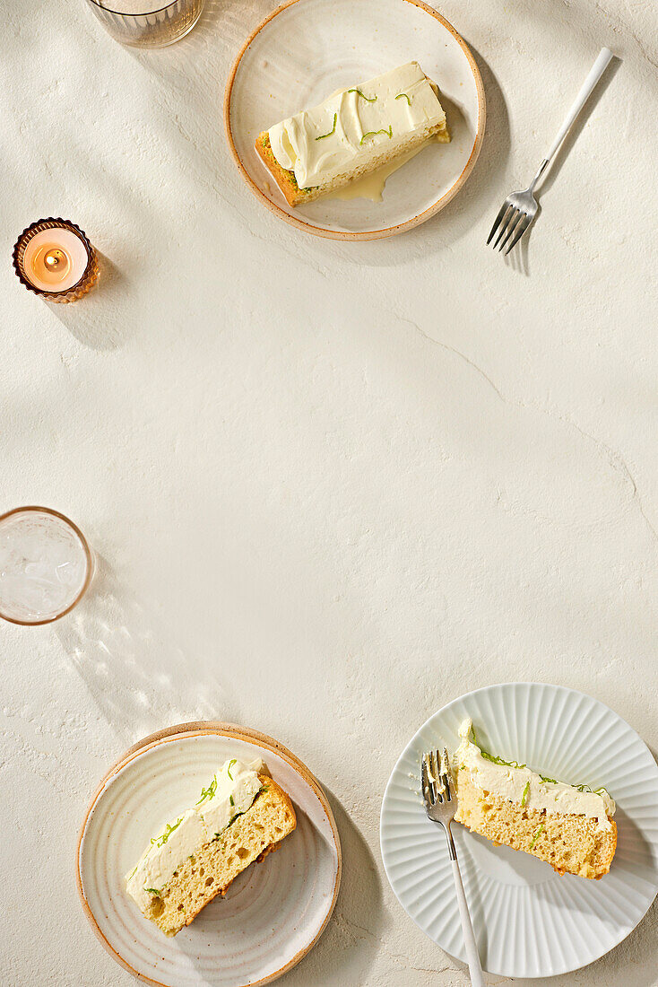 Lime tres leches cake