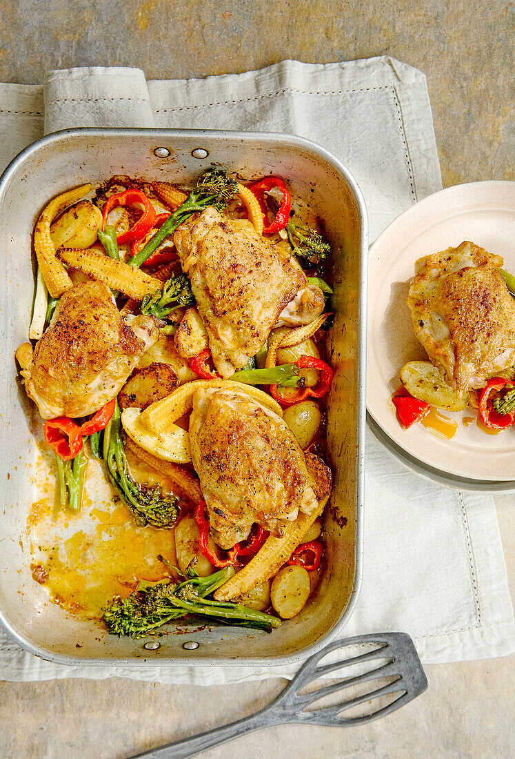 Thai-Curry-Hühnchen aus dem Ofen