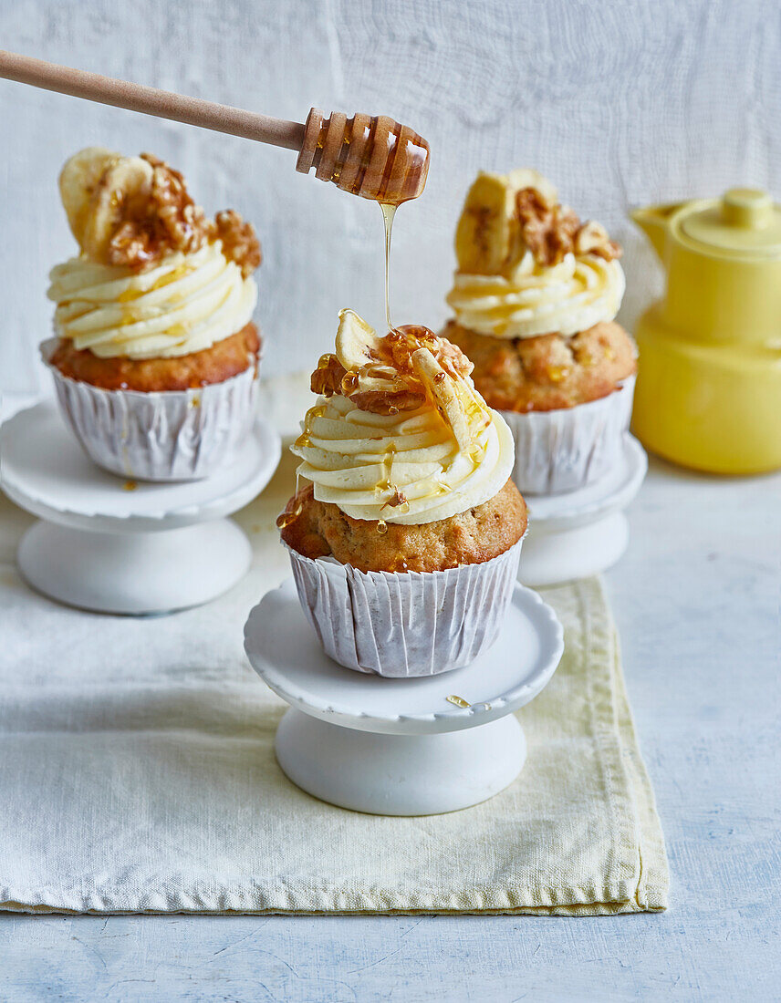 Bananen-Walnuss-Cupcakes