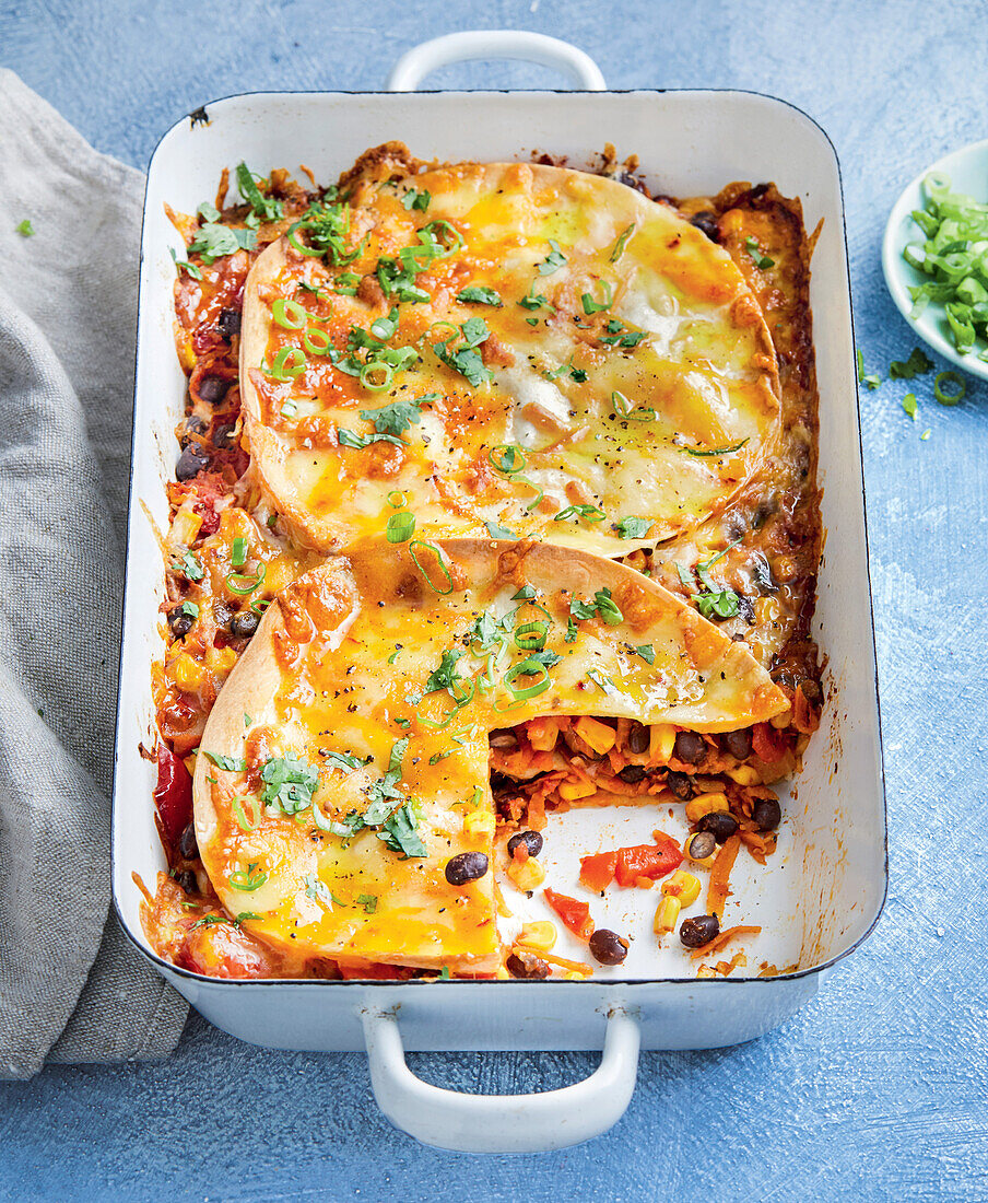 Mexikanische Burrito-Lasagne