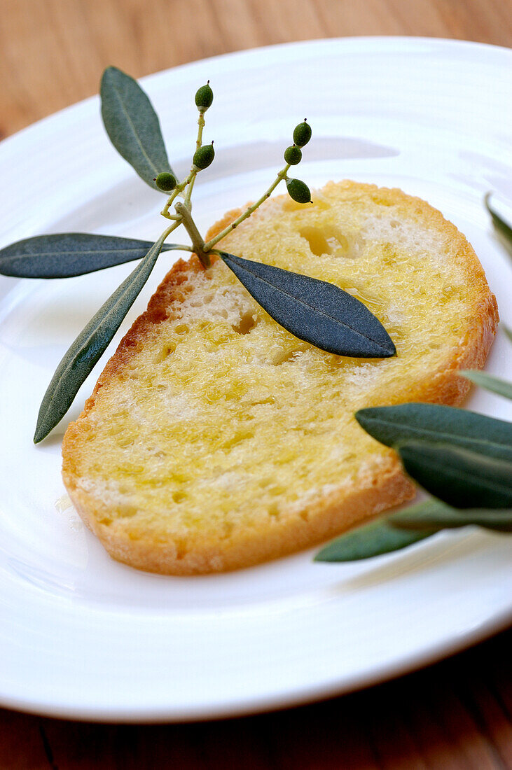 Bruschetta mit Olivenöl