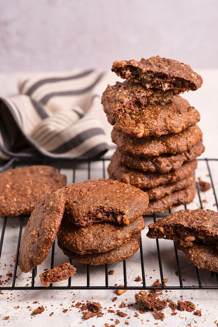 Oatmeal biscuits with chocolate