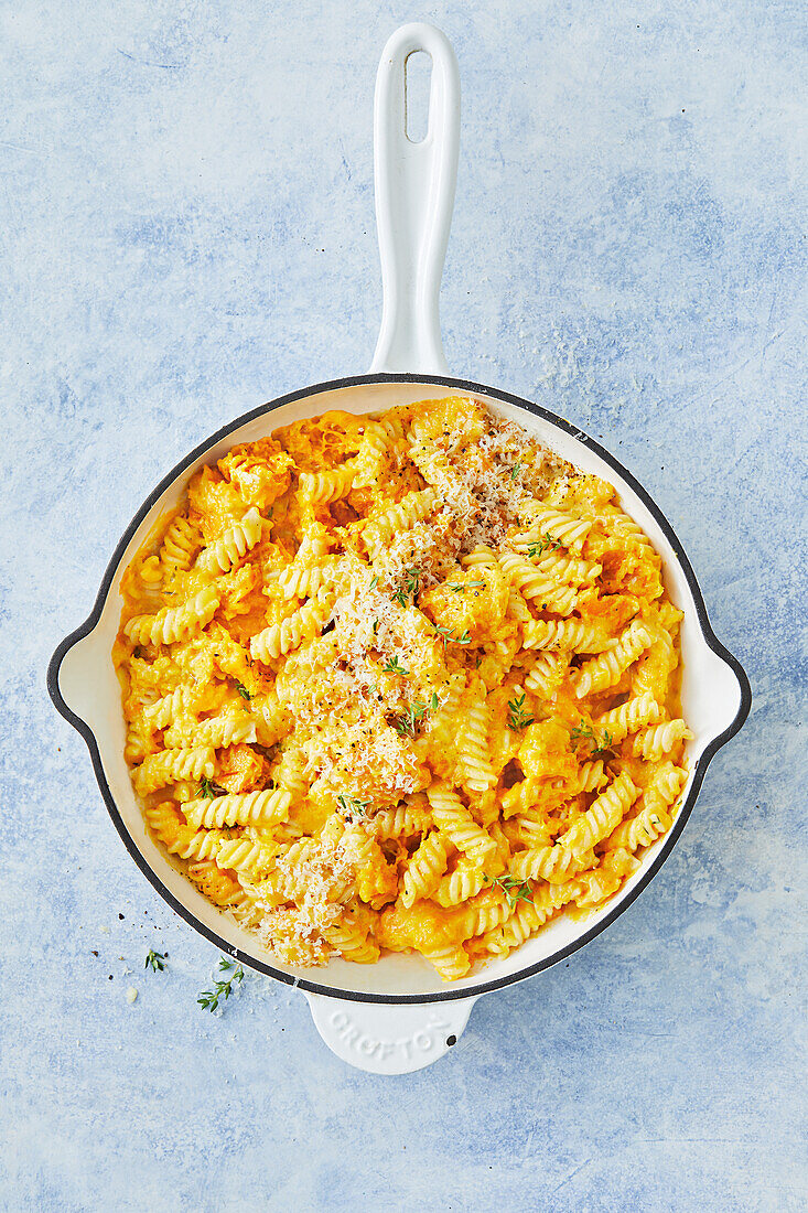 Fusilli with pumpkin and mascarpone sauce