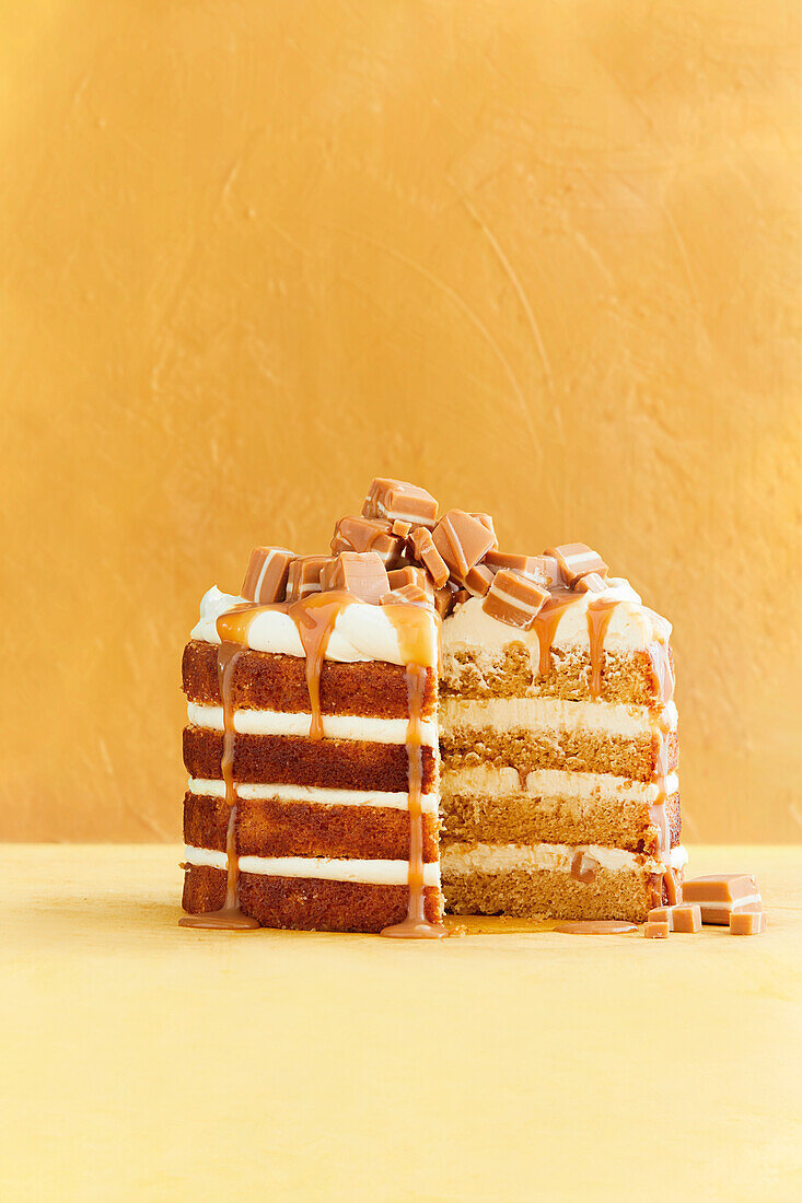 Jersey caramel mascarpone sponge cake