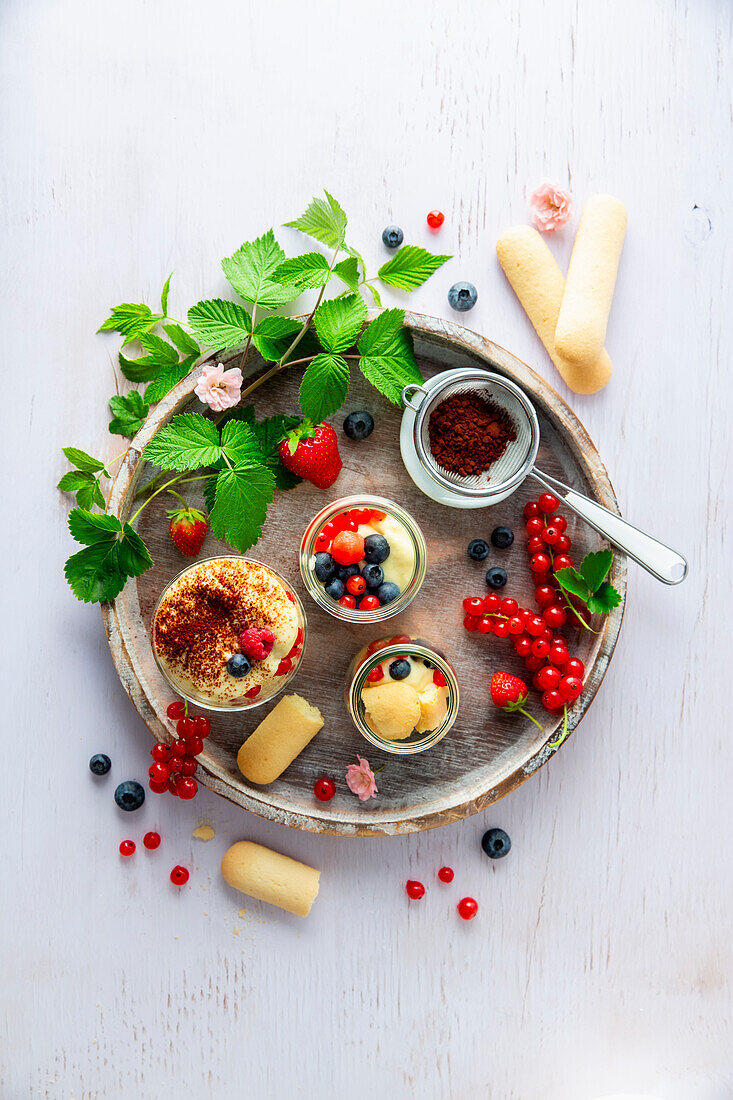 Tiramisu with berries