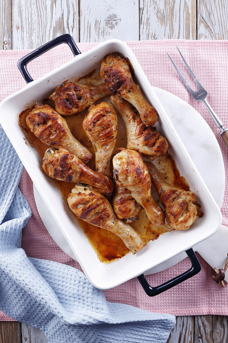 Chicken drumsticks baked in the oven