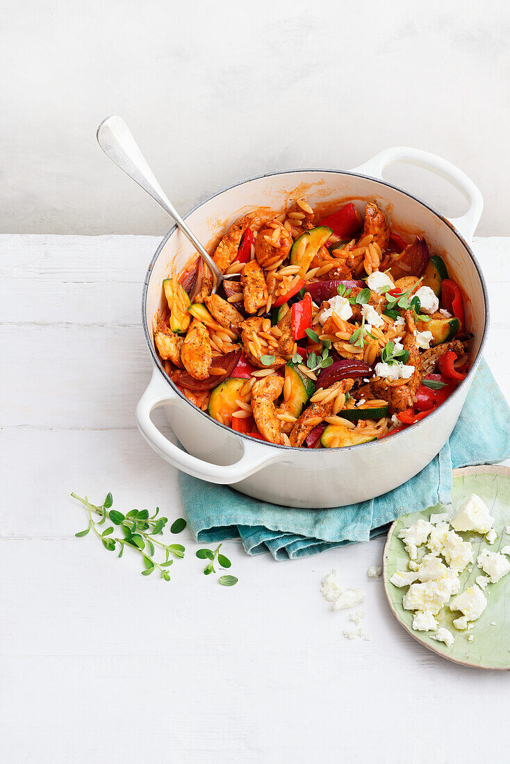 Gyros-Feta-Topf mit Kritharaki