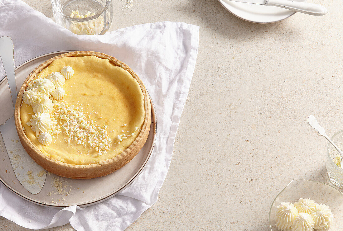 Französischer Käsekuchen mit Vanillecreme