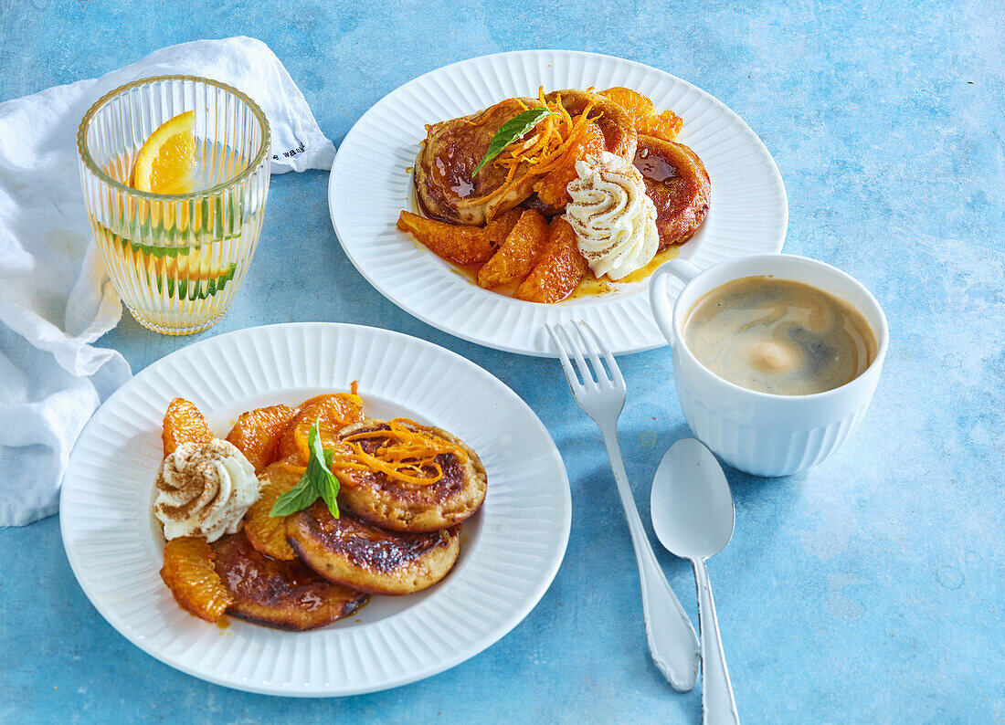 Pancakes à la Suzette with orange sauce