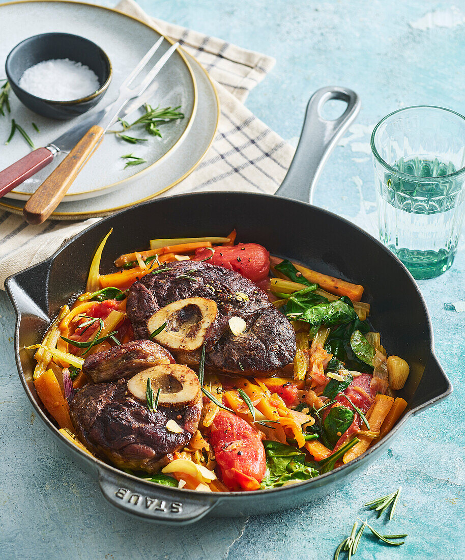 Osso Buco with vegetables