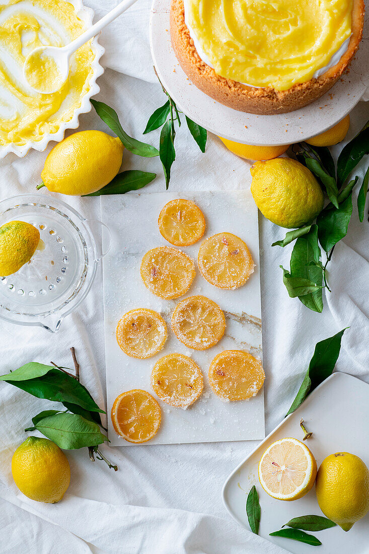 Candied lemon slices