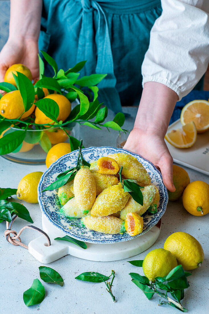 Lemon shaped cookies