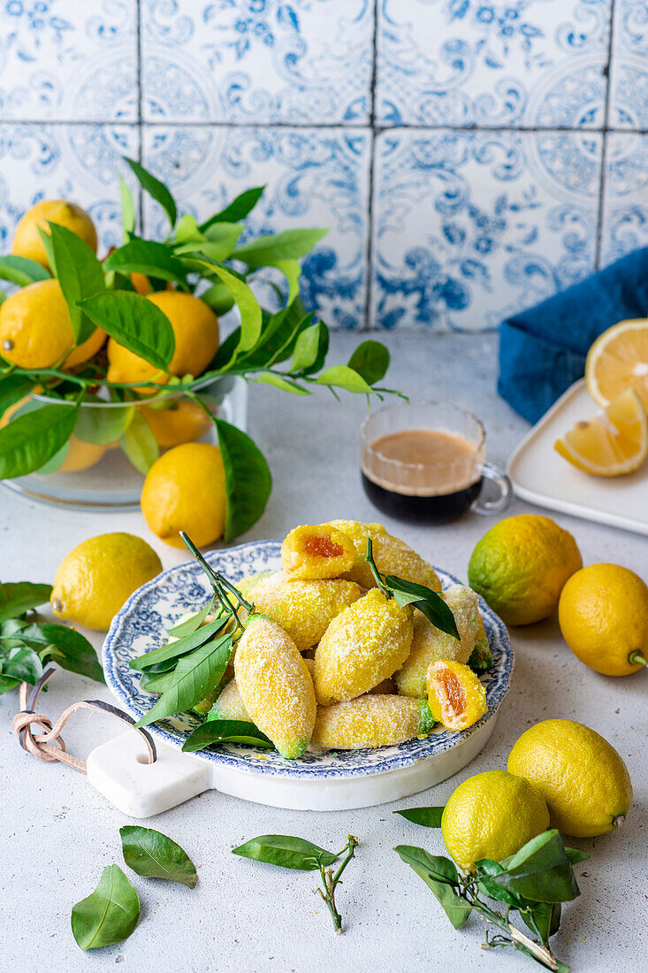 Lemon shaped cookies