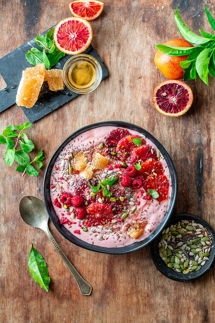 Blood orange breakfast bowl