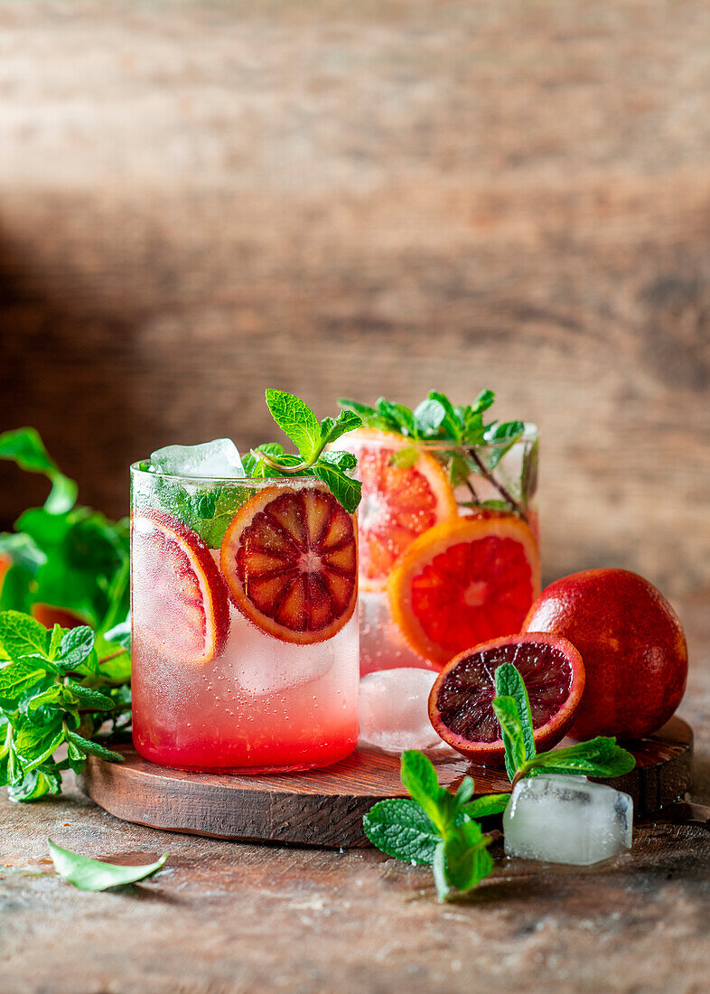 Blood orange lemonade