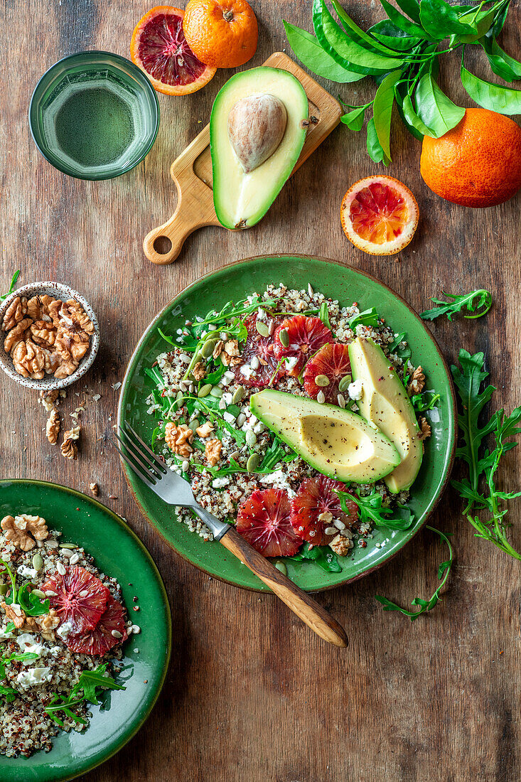 Blood orange salad with avocado