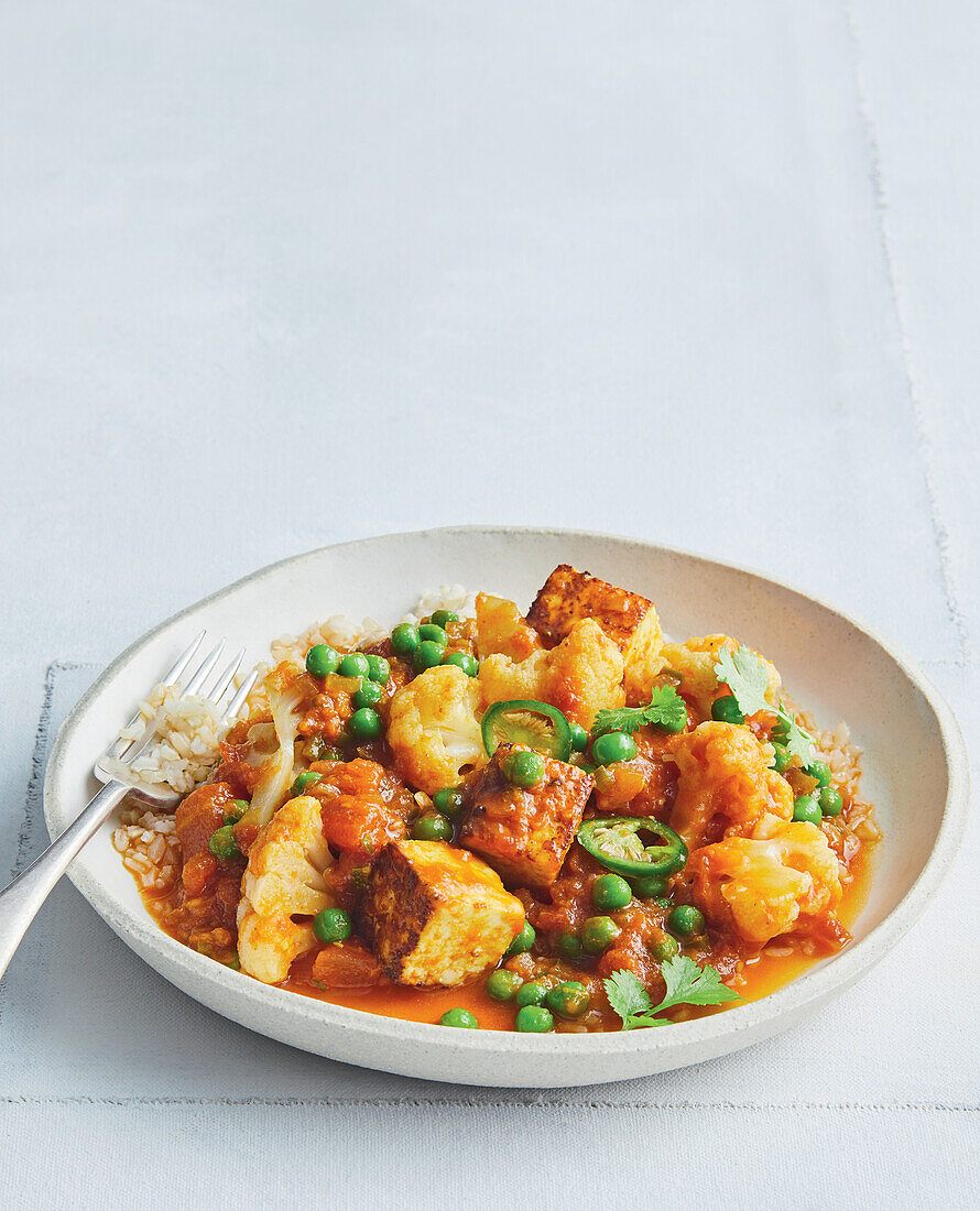 Nordindisches Gemüse Paneer Curry